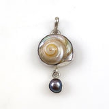 Sterling Silver Pearl & Shell Pendant