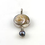 Sterling Silver Pearl & Shell Pendant