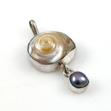 Sterling Silver Pearl & Shell Pendant