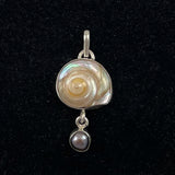 Sterling Silver Pearl & Shell Pendant