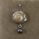 Sterling Silver Pearl & Shell Pendant