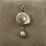 Sterling Silver Shell & Pearl Pendant