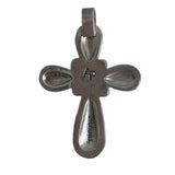 Native American Sterling Silver & Turquoise Cross Pendant Signed AP