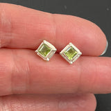 Sterling Silver Peridot Stud Earrings