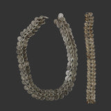 Sterling Silver Spiral Coils Necklace & Bracelet Set