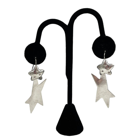 Sterling Silver Star Earrings Mexico Convertible