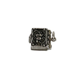 Sterling Silver Holy Bible Charm Opens