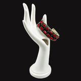 Sterling Silver Red Coral Cuff Native American Unisex