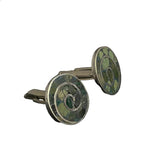 Sterling Silver Gemstone Cufflinks Mexico Vintage