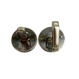 Sterling Silver Gemstone Cufflinks Mexico Vintage