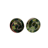 Sterling Silver Gemstone Cufflinks Mexico Vintage