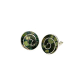 Sterling Silver Gemstone Cufflinks Mexico Vintage