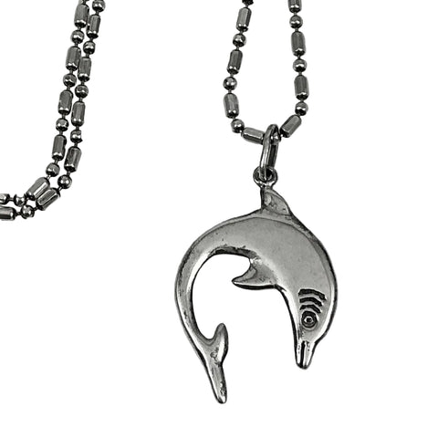 Dolphin Sterling Silver Pendant Necklace CITLALI Mexico