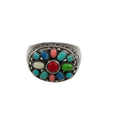 Multi-Gemstone Sterling Silver Ring 6½