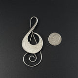 Mexican Sterling Silver Musical Brooch- Signed Vintage