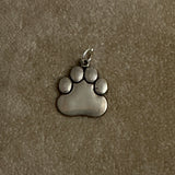 Sterling Silver Paw Charm or Pendant