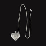 Vintage Sterling Silver Heart Perfume Bottle Necklace by LEX