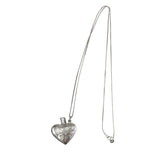 Vintage Sterling Silver Heart Perfume Bottle Necklace by LEX