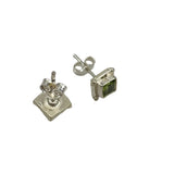 Sterling Silver Peridot Stud Earrings