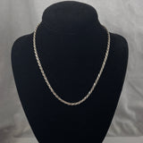 Italian Sterling Silver Rope Chain Necklace