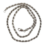 Italian Sterling Silver Rope Chain Necklace
