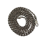 Italian Sterling Silver Rope Chain Necklace 30 inches