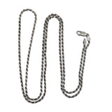 Italian Sterling Silver Rope Chain Necklace 30 inches
