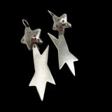 Sterling Silver Star Earrings Mexico Convertible