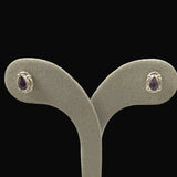 Sterling Silver Amethyst Stud Earrings