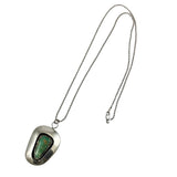Sterling & Turquoise Navajo Pendant Necklace Vintage