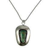 Sterling & Turquoise Navajo Pendant Necklace Vintage