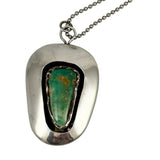 Sterling & Turquoise Navajo Pendant Necklace Vintage