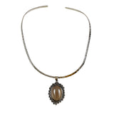 Smoky Quartz & Sterling Silver Pendant Necklace