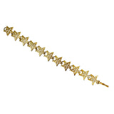 Vintage Gold Star Rhinestone Bracelet