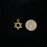 Antique Bone Star of David Charm