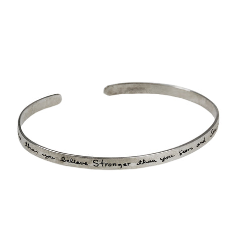 Sterling Strength Bangle Bracelet Vintage
