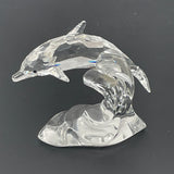 Swarovski Crystal Dolphin on Wave Figurine Signed
