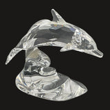 Swarovski Crystal Dolphin on Wave Figurine Signed