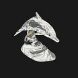 Swarovski Crystal Dolphin on Wave Figurine Signed