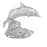 Swarovski Crystal Dolphin on Wave Figurine Signed