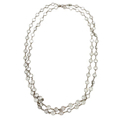 Swarovski Crystal Bezel Necklace Extra Long