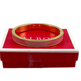 Pink Enamel Hinged Bracelet Talbots