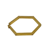 Tory Burch Hex-Logo Hinged Bracelet Bangle Gold