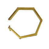 Tory Burch Hex-Logo Hinged Bracelet Bangle Gold