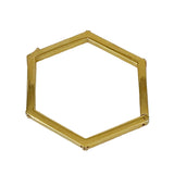 Tory Burch Hex-Logo Hinged Bracelet Bangle Gold