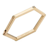 Tory Burch Hex-Logo Hinged Bracelet Bangle Gold