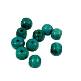 Teal Wound Glass Beads 10mm