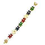 Enamel Teddy Bear Slider Bracelet