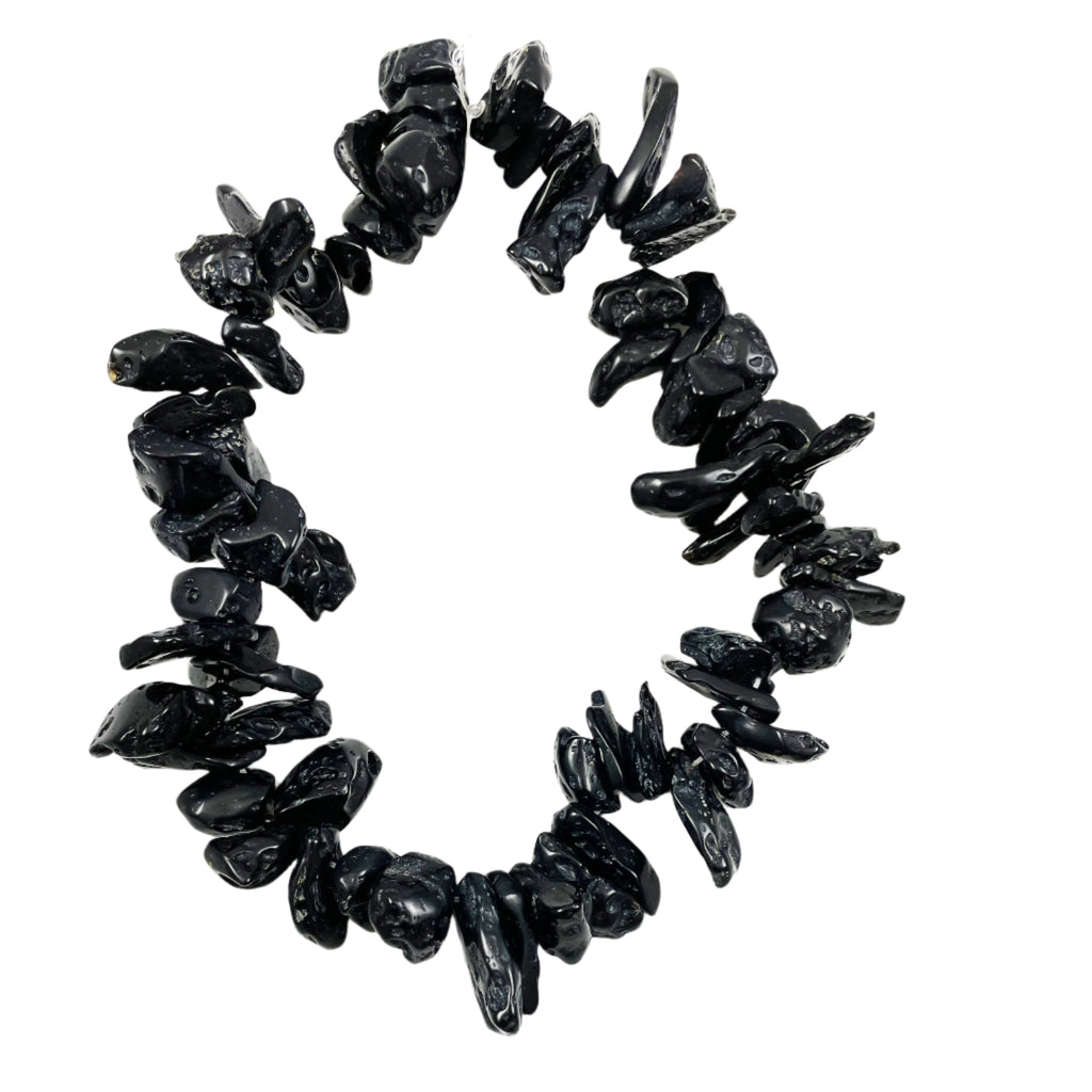 Black Tektite Nugget Beads
