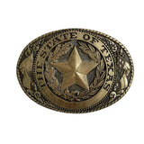 State of Texas Seal Brass Belt Buckle by Tommy Lama